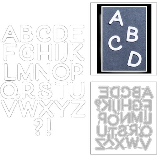 2020 New English Alphabet and Symbol Metal Cutting Dies For DIY Cut Paper Craft Making Word Greeting Card Scrapbooking NO Stamps