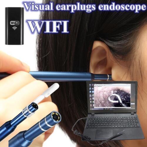 5.5mm 720P Wireless WiFi Ear Cleaning Earpick Endoscope Earwax Clean Tool Camera Visual Ear Spoon Tools Otoscope for IOS Android