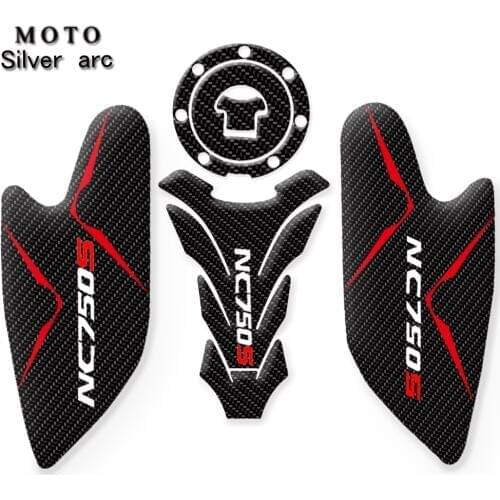Motorcycle Accessories 3D Fiber Sticker Sets Tank Decal Protector Pad Set For HONDA NC750S NC 750S NC700S 2014-2019