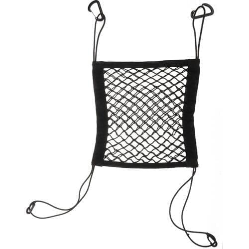30*25cm Car Organizer Seat Back Storage Elastic Car Mesh Net Bag With 4 Hooks for Phone Cigarette Gadget Auto Stowing