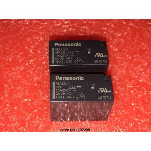 Free Shipping 100% new original relay 10pcs/lot ALQ324 DC24V 10A 4PIN Can replace JQ1AP-24V-F,JY24H-K,G6B-1114P-US-DC24V A