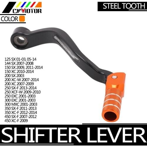 Free Shipping Motorcycle CNC Gear Shift Shifter Lever Pedal For KTM 125 144 150 200 250 300 350 450 SX XC XCW SX-F XCF-W XC-F