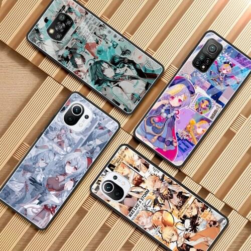 Phone Case for Xiaomi Mi 11 10T Note 10 9 9T 11i Pro 10Lite 5G Poco X3 X2 F3 F2 M2 Pro NFC Glass Cover Genshin Impact Anime