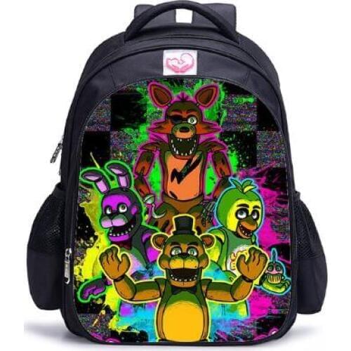 16 Inch Cartoon Five Night At Freddy Backpack Kids FNAF Bonnie Fazbear School Bags for Teenager Boys Bagpacks Children Bookbag