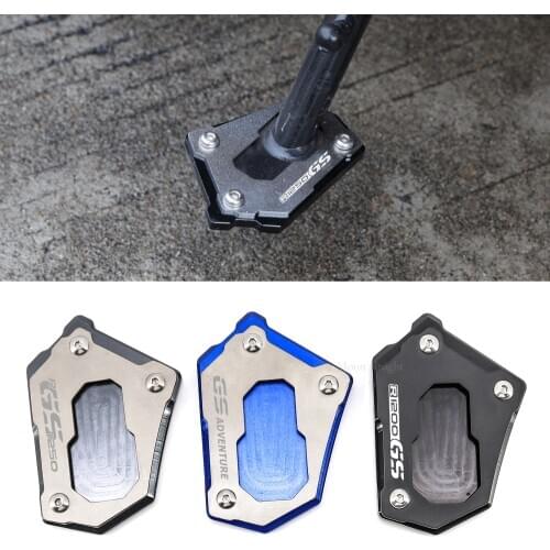 For BMW R1250GS Adventure R 1200 GS LC R1200GS Adv CNC Kickstand Side Stand Vergroter Plaat Extension Pad LOGO R1200GS R1250GS