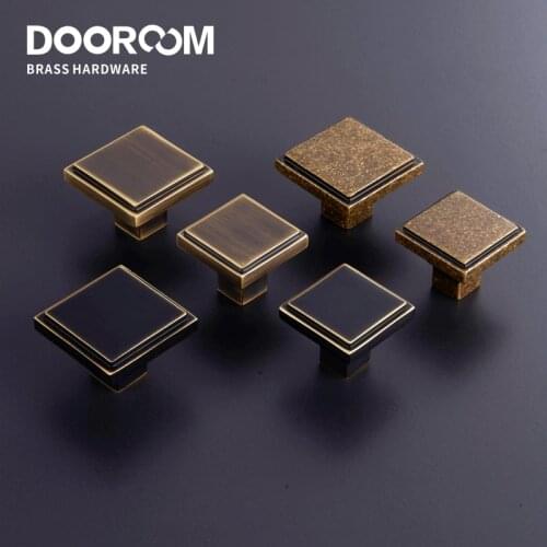 Dooroom Brass Furniture Handles Wardrobe Dresser Cupboard Cabinet Drawer Shoe Box Pulls Modern Black Antique Knobs