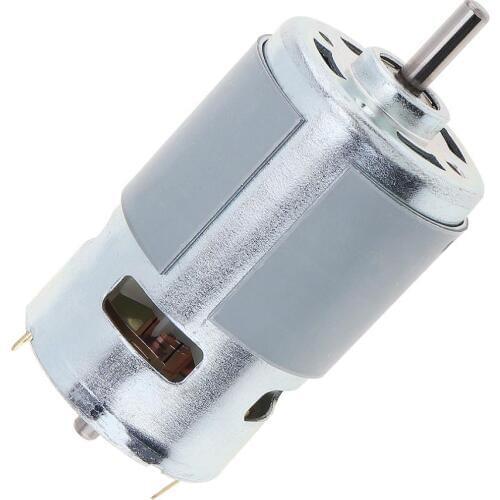 Durable 12-24V 775 DC Motor High-speed Large Torque Motor with Ball Bearing for DIY Model Car / Small Drill Micro-machine