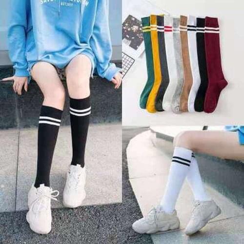 New Fashion Sexy Socks Striped Long Socks Women Stockings Warm Thigh High Stockings Ladies Girls Striped Knee High Socks Women