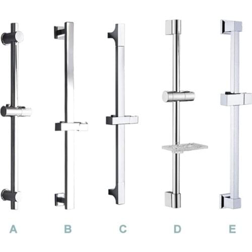 Chrome Shower Sliding Bar Wall Mounted Shower Bar Adjustable Sliding Rail Set Multi Function Hand Shower Head with 1.5M Hose
