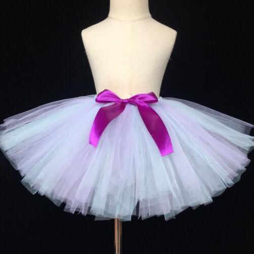Colorful Baby Girls Tutu Skirt Kids Fluffy Tulle Skirts Ballet Dance Pettiskirt with Ribbon Bow Children Party Skirt Custom Tutu