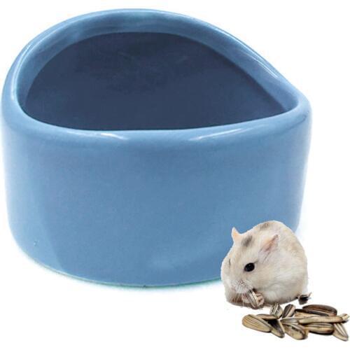 Creative Candy-Colored Hamster Ceramic Bowl Small Pet Anti-Turn Smashing Hamster Food Bowl Chinchillas Rabbit Round Food Bowls