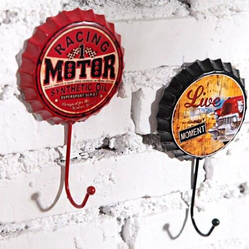 Creative Retro Metal Beer Bottle Cap Sign Wall Hook Bar Pub Clue Decoration Accessary Metal Painting Antique Gift bar Pub Decor