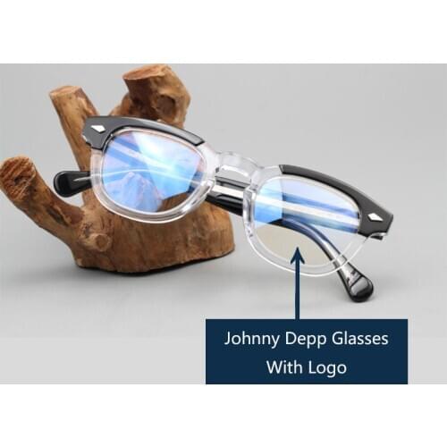 Johnny Depp Eyeglasses Optical Glasses Frame Men Women Acetate Eyeglasses Frame Retro Brand With Logo Top Quality 313