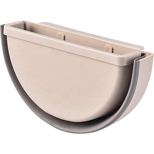 Wall-Mounted Foldable Trash Can Household Sorting Debris Bin Folding Basket Hanging Basket Car Cabinet 28X14.5X15Cm