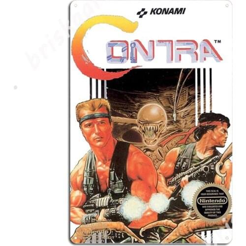Nes Contra Cover (Transparent) Metal Signs Cinema Kitchen Kitchen Custom Wall Decor Tin sign Posters