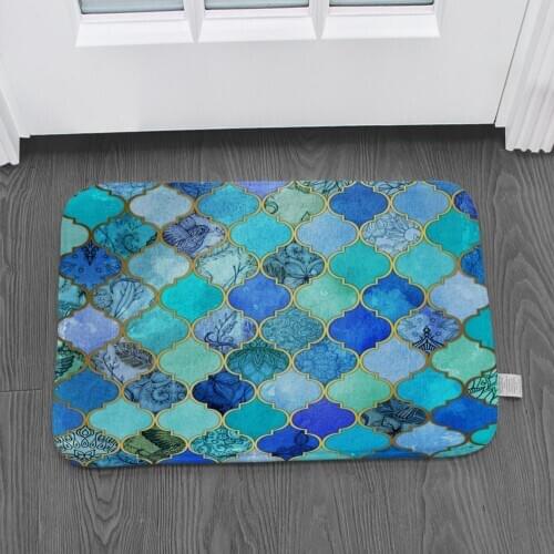 6 sizes of geometric pattern non-slip carpet door mat door mat outdoor kitchen bathroom living room floor mat carpetLZE28