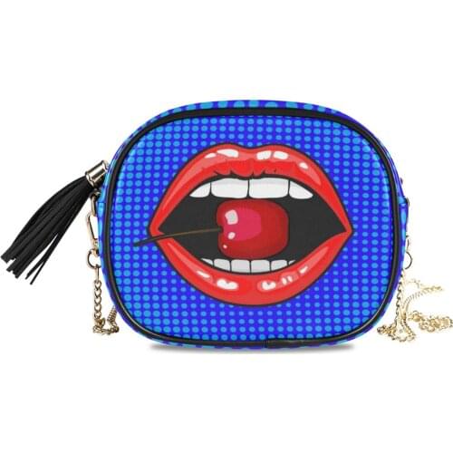 New Ladies Hand Crossbody Bags For Women Sexy red lips Luxury Handbags Women Leather Shoulder Bag Tote Bag Designer Women bolsa