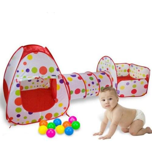 Colorful 3 In 1 Huge Kids Tent Pipeline Crawling Play Playing Game Baby Garden Ball Pool Outdoor Indoor Playpen Baby