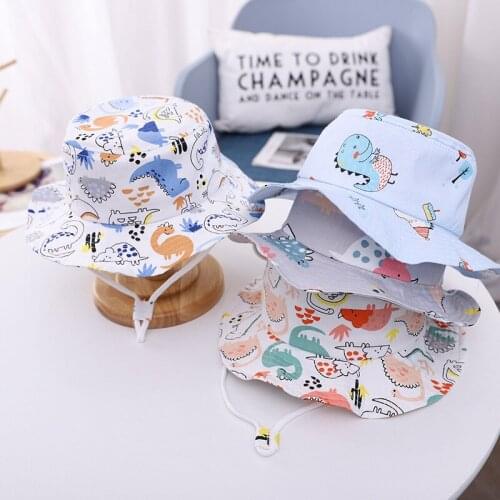 2021 Spring Summer Childrens Bucket Cap Outdoor Travel Leisure Sunscreen Kids Hats Fashion Graffiti big eaves Fisherman Hat