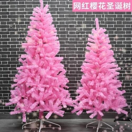 Christmas decorations scene layout dress up pink cherry tree Christmas tree ornaments 1.8/1.5 meters home