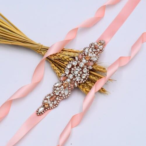 S426 Wedding Belt Rhinestone Bridesmaid Bridal Dress Accessories Mariage Sash Wedding Accessories Belts for Prom Evening Dresses