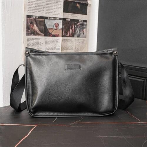 Large Capacity Mens Business Bag Fashion Briefcase For Men Solid Color Leather Handbag Casual Shoulder Bags