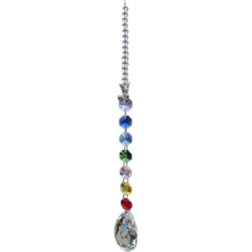 Feng shui 50mm crystal Pendents&14mm octagon beads healing crystals suncatcher wedding decoration,crystal chandelier parts N98