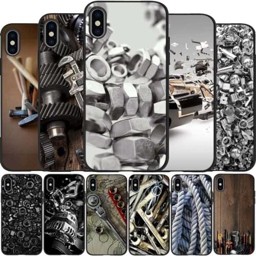 Spare parts black Silicone Phone Case For iPhone 12 XR XS Max 5 5S SE 2020 6 6S 7 8 PLUS X 11Pro Max 11 Cover