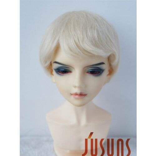 JD076 1/4 1/3 Fashion MSD SD Boy short cut mohair doll wigs size 7-8inch 8-9inch Resin Toy hairs doll accessories