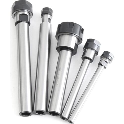 1pcs Straight Shank Collet Chuck Holder CNC Milling Lathe Extension Rod C10 to C20 ER11 to ER25 with Nut