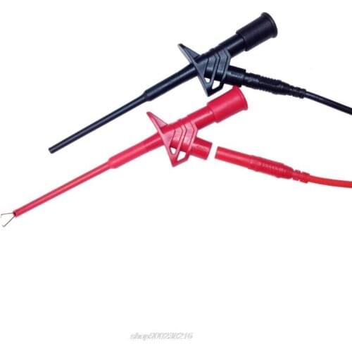 2 Pcs Insulated Test Hook Clip 1000V 10A Flexible Probe High Voltage 4mm Socket AG05 21 Dropshipping
