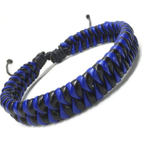 2016 Handmade Cuff Woven PU Leather Men Bracelets & Bangles for Women Homme Mens Jewelry Accessories Friendship