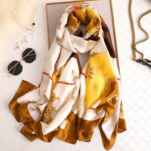 2020 Silk Scarf Women Shawls Wraps Luxury Brand Travel Pashmina Hijab Scarfs Lady Beach Scarves Foulard Female Neck Headband