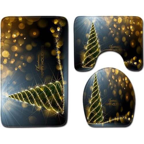 3pcs/set Vintage Cartoon Print Anti-slip Bathroom Floor Mat Home Decor Shower Non-Slip Rug Bath Door Mats