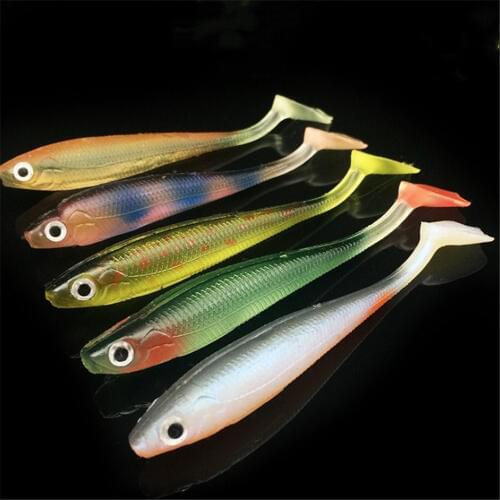 5Pcs/lot Jigging 9cm 5g Soft Fishing Lure Worm Shrimp Fish Wobblers Silicone Swimbait Carp Bass Fly Fishing Tackle