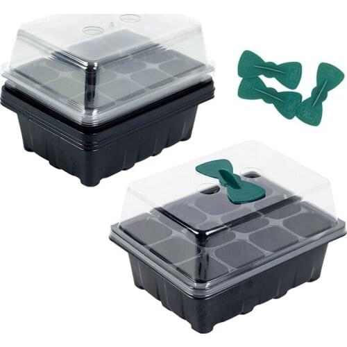 6-Pack 12 Cells Seed Trays Seedling Starter Tray, Humidity Adjustable Plant Starter Kit With Dome And Base Grow Trays