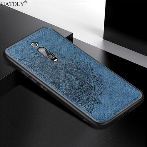 For Cover Xiaomi Redmi K20 Case 3D Printed Weave Pattern Phone Case For Redmi K20 TPU Frame Cloth Fabric Cover for Redmi K20