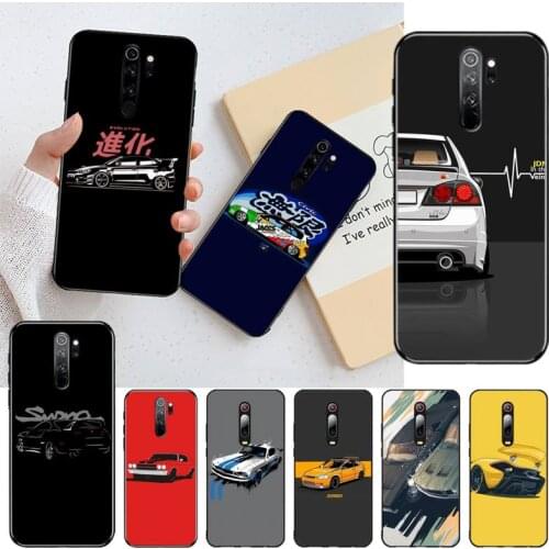 YJZFDYRM JDM Tokyo Drift Sport Car DIY phone Case cover Shell for Redmi Note 9 8 8T 8A 7 6 6A Go Pro Max Redmi 9 K20