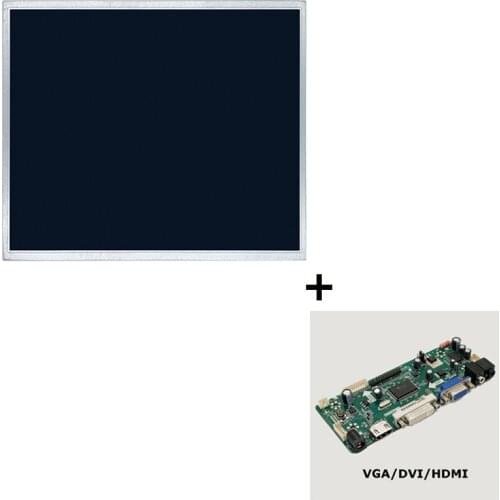 M170E8-L01 17 Inch Industrial Grade LCD Screen Display Monitor With Driver Control Borad VGA/DVI/HDMI/USB Interface Choose