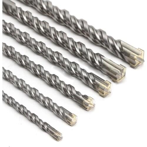 150mm Electric Hammer Drill Bits 5/6/8/10/12/14/16mm Cross Type Tungsten Steel Alloy SDS Plus for Masonry Concrete Rock Stone