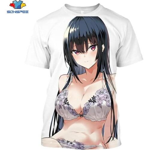 SONSPE 3D Prints T Shirt Men Women Sexy Anime Harajuku T Shirt Men Fashion Casual Streetwear Hip Hop O-neck T-Shirt Clothes