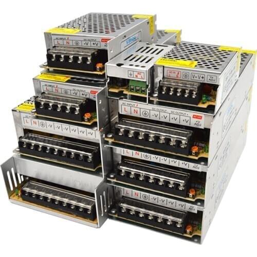Universal Power Supply 12V 1A 2A 3A 5A 10A 20A 30A Lighting Transformers AC DC Source 220V To 12 9 24 Volt SMPS For LED Strip