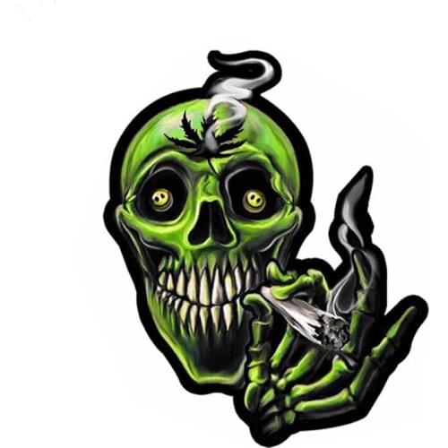 Smoking Skull Car Styling Vinyl 3D Car Stickers Auto Moto Bike Car Van Truck Racing Tuning