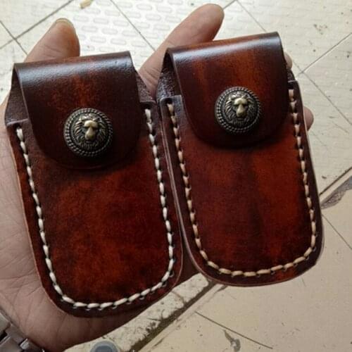 Hot sell Folding Knife Holder Outdoor Tool Belt Loop Hunt EDC Multi Holster Carry Sheath Leather Scabbard Pouch Bag Pocket