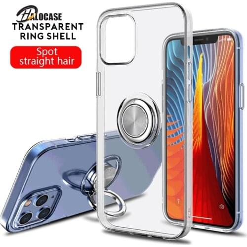 Magnetic Car With Ring Phone Case iPhone 12 11 Pro XS Max XR X SE 2 2020 8 7 Plus Back Cover Clear Holder Shockproof Stand Case