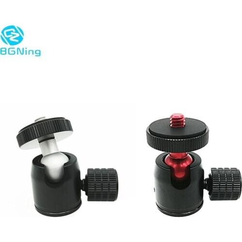 Mini BallHead 360 Swivel 1/4 Screw Tripod Ball Head Lock Knob for DSLR Camera Monopod Flash Light Stand Video Photo Accessories