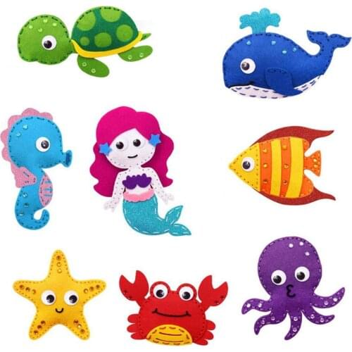 Woodland Animals Craft Kit Forest Creatures DIY Sewing Felt Plush Animals For Kids Educational Sewing Set Art Toy Hot Sale