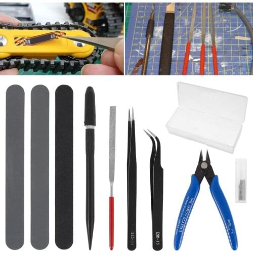 9pcs Model Building Tools Combo For Gundam Tools Assemble Building Hobby Model DIY Accessories Making Tweezers Pliers Model Kit
