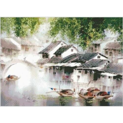 Jiangnanchun patterns Counted Cross Stitch 11CT 14CT DIY Chinese Cross Stitch Kits Embroidery Needlework Sets