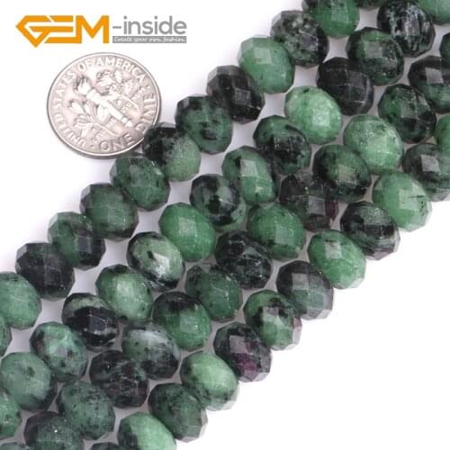Natural Zoisite Stone Gem stone Semi Preciou s Faceted Rondelle Spacer Beads for Jewelry Making DIY Gifts New Popular